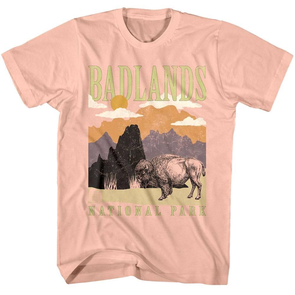 Badlands Bison Unisex Dusk T Shirt Outdoor Wildlife Nature Lover Graphic Tee 05